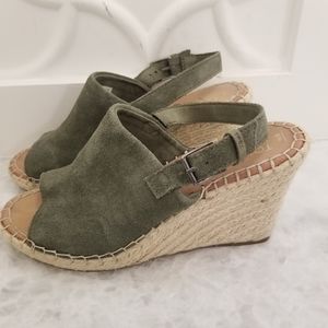 Tom's sandals espadrilles size 8